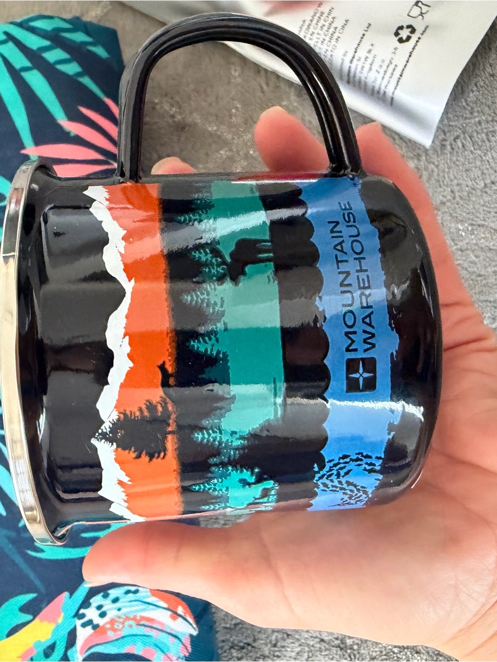 Mountain Warehouse Black Enamel Camping Mug